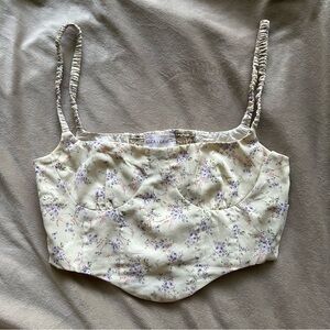 Luca and Grae floral corset-style crop top